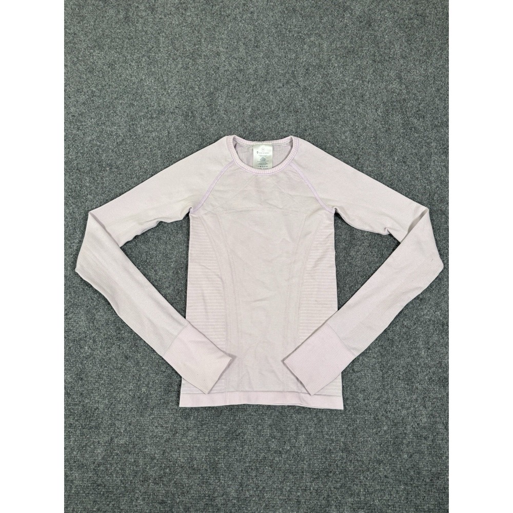 Ivivva By Lululemon Swiftly Fly Tech Seamless Long Sleeve Shirt Girls Sz 8 Pink